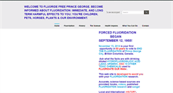 Desktop Screenshot of fluoridefreeprincegeorge.com