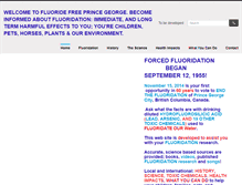 Tablet Screenshot of fluoridefreeprincegeorge.com